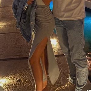 American apparel high rise side slit skirt